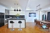 Renovated and lake view 3 beds apartment for rent in Xuan Dieu st, Tay Ho